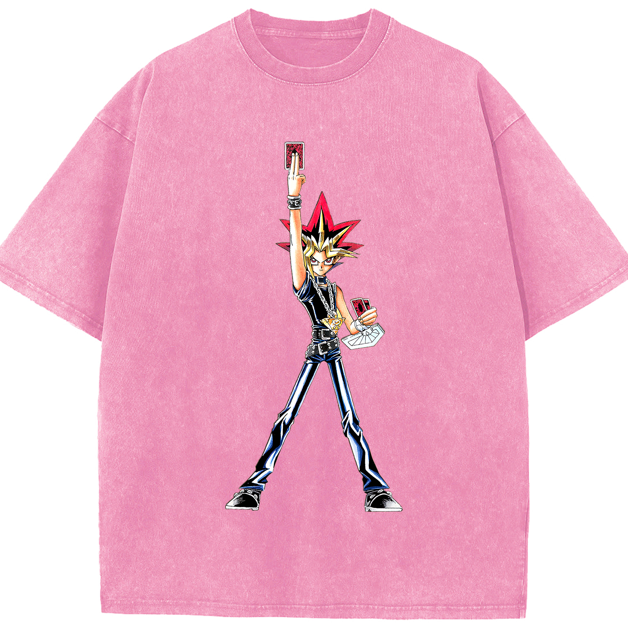 （画像用） 遊☆戯☆王 Yu-Gi-Oh! 綿100% ヴィンテージ風 半袖Tシャツ（フロントプリント）